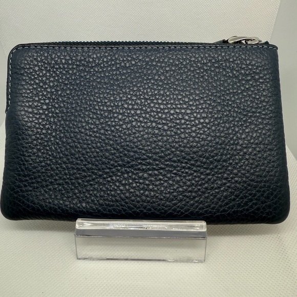 Coach Blue Wristlet with Vibrant Red Logo - Picture 2 of 4